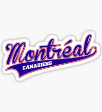 Montreal blue script Sticker