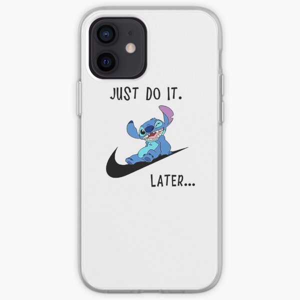 Stitch lilo Lazy Just Do It Later Comics Coque souple iPhone