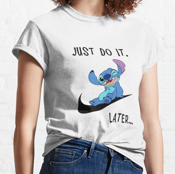 Stitch lilo Lazy Just Do It Later Comics T-shirt classique