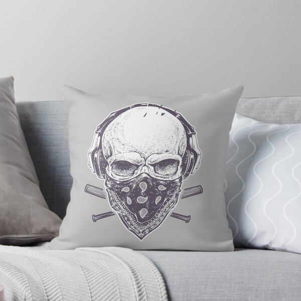 Item preview, Vintage Skull with mask and headphones Happy Quarantined Halloween designed and sold by TamGustam.