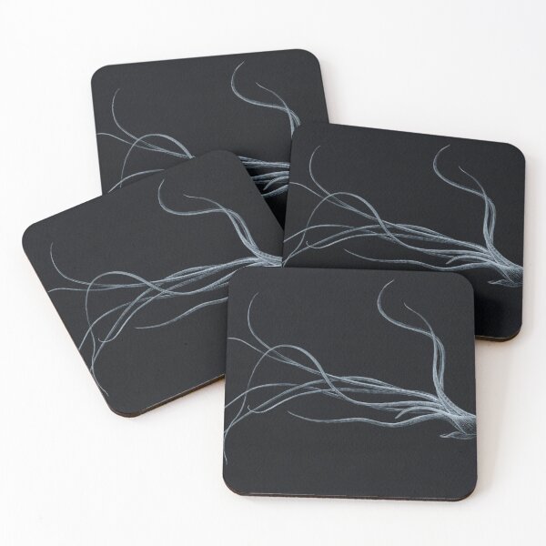 Item preview, Air plant. Tillandsia on black. Hand drawn illustration.  designed and sold by Antonina Sotnikova.