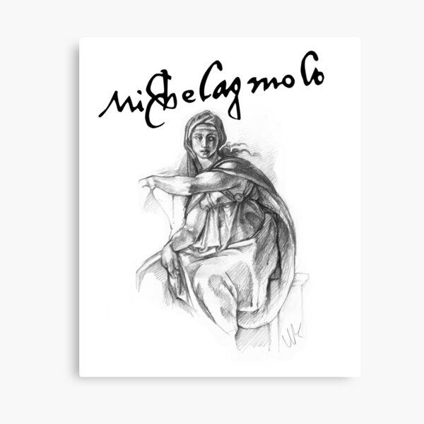 Item preview, "Delphic Sybil" by Michelangelo - Original Artwork by Martina Koljensic designed and sold by martina-ko-art.