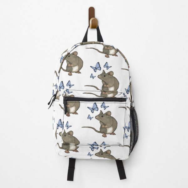 Item preview, Cute Mouse With Blue Butterflies, Illustration, Wildlife designed and sold by JoyfulWhimsy.
