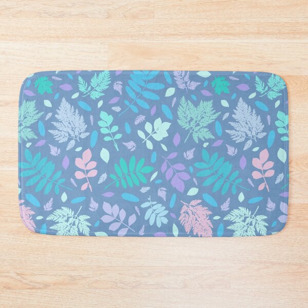 Item preview, Multicolor leaves 1. Wild herbs seamless pattern on blue. Autumn leaf fall. Wild life designed and sold by Yulia Chepurova.