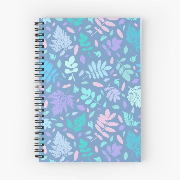 Item preview, Multicolor leaves 2. Wild herbs seamless pattern on blue. Autumn leaf fall. Wild life designed and sold by Yulia Chepurova.