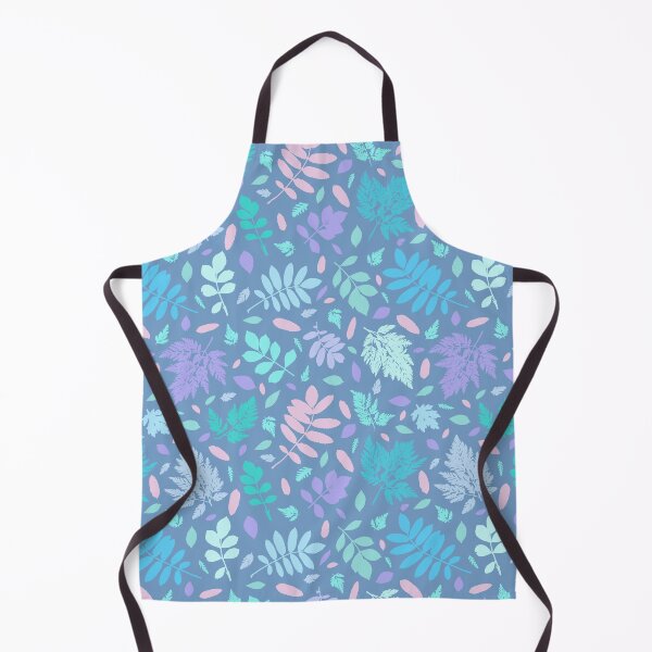 Item preview, Multicolor leaves 2. Wild herbs seamless pattern on blue. Autumn leaf fall. Wild life designed and sold by Yulia Chepurova.