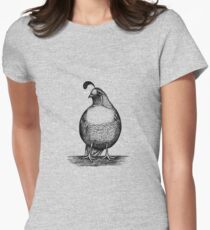 California Quail Women's Fitted T-Shirt