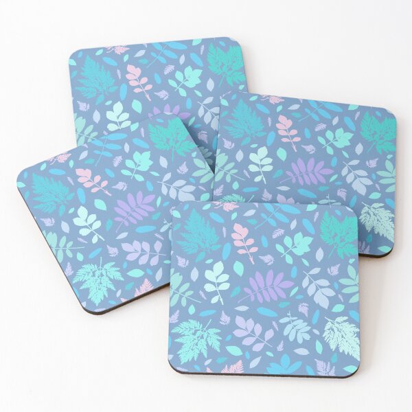 Item preview, Multicolor leaves 3. Wild herbs seamless pattern on blue. Autumn leaf fall. Wild life designed and sold by Yulia Chepurova.