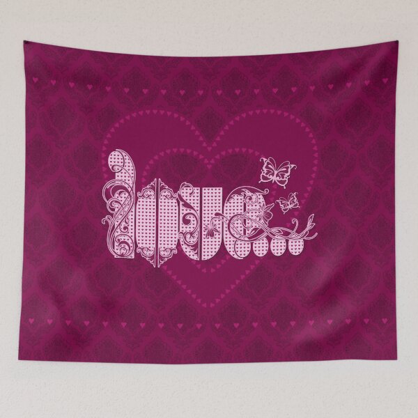 Item preview, LOVE HEART (Faux Flock) - Cerise designed and sold by ifourdezign.