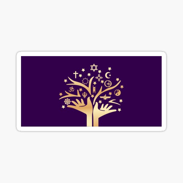 All faiths from one God. Sticker