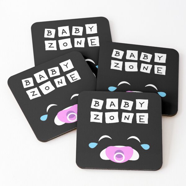 Item preview, Cute Crying Baby With A Pacifier Baby Zone white designed and sold by Paulina Vanlife.