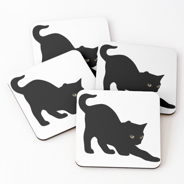 Item preview, Stretching Black Cat designed and sold by letteringolivia.