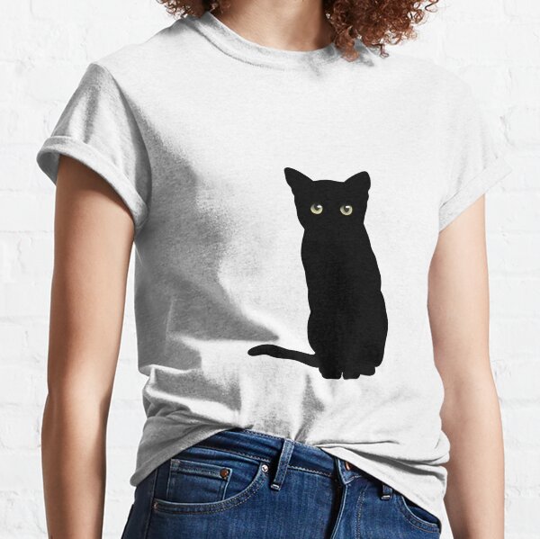 schwarze katze umriss geschenke merchandise redbubble