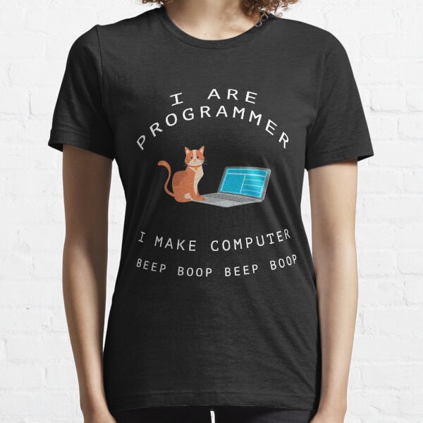 I are programmer Beep boop cat Essential T-Shirt