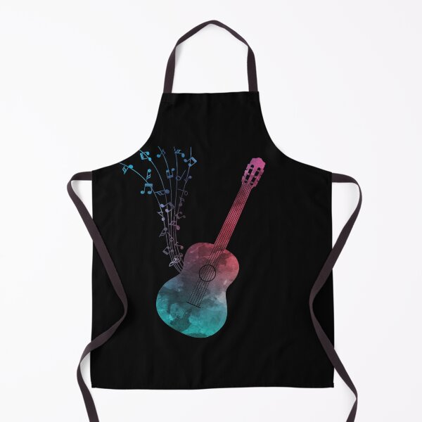 Item preview, Watercolor Acoustic Guitar With Music Notes designed and sold by Primroaddesigns.
