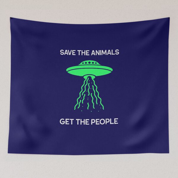 Item preview, Save The Animals UFO designed and sold by Hey-Nice-Shirt.