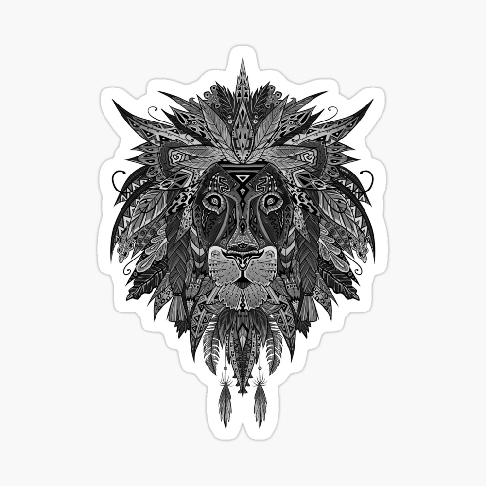 Amazon.com: Tribal Lion temporary tattoo | Lion Fake removable tattoos &  temp tatto designs | Tatoo decal party stickers ideas. Last 2-5 days & go  on with water. Removeable party sticker decals :