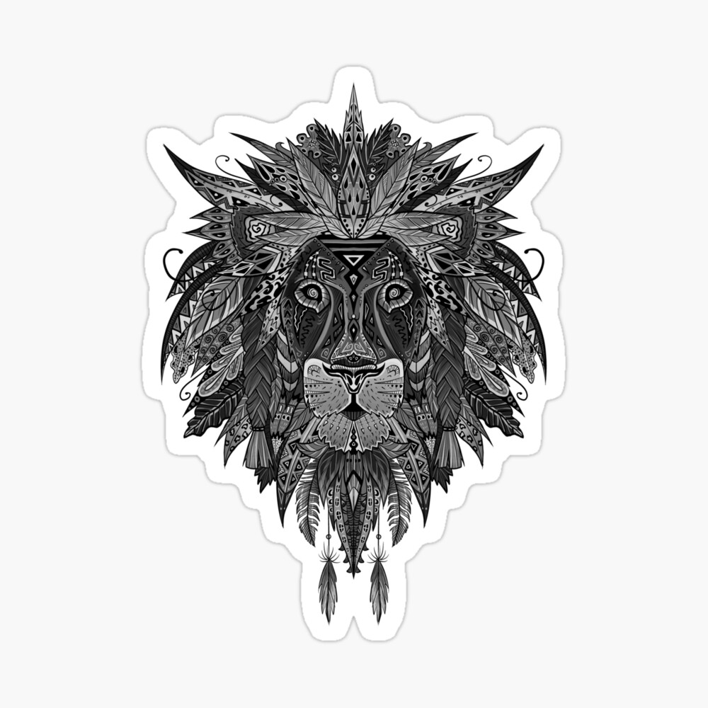 Lion Roar Artistic Svg, Lion Head Svg, Lion Tattoo Svg (1)