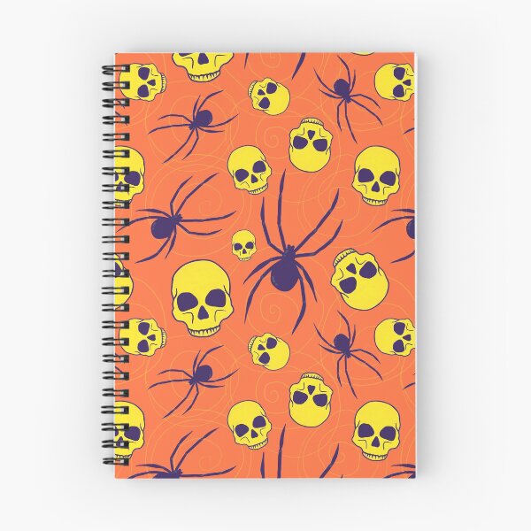 Item preview, Halloween Skulls Spiders Orange Yellow  designed and sold by AEIZLITA N.