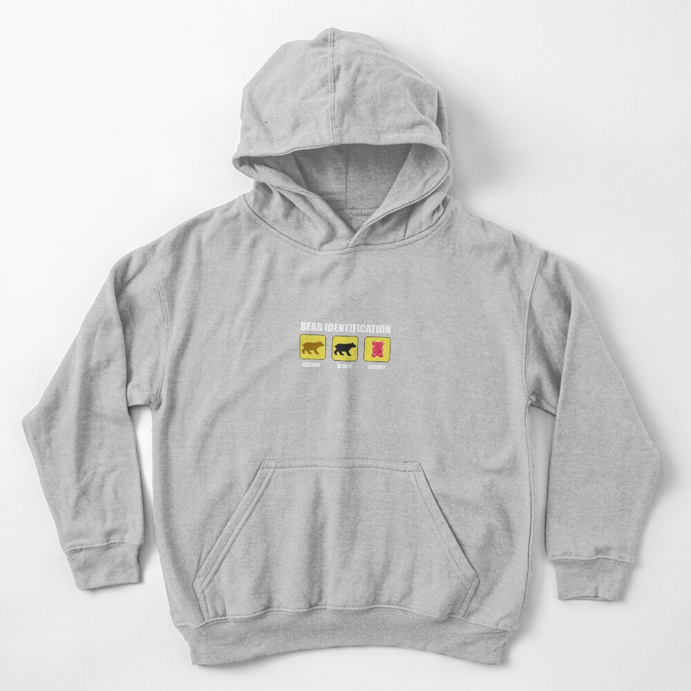 Bear Identification Funny Kids Pullover Hoodie