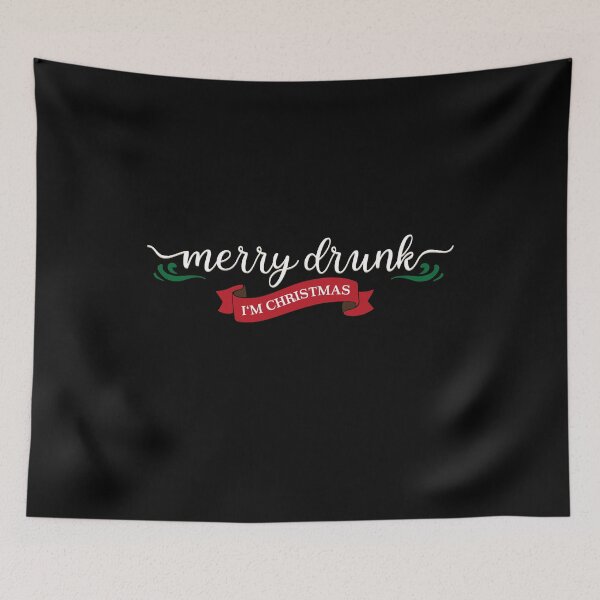Item preview, Merry Drunk Christmas Funny Saying Gift designed and sold by teeseeds.