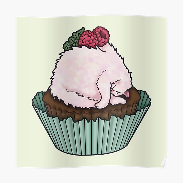 Raspberry Catcake Poster