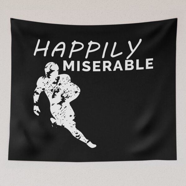Item preview, HAPPILY MISERABLE SILHOUETTE NEW ENGLAND FOOTBALL designed and sold by TheFirstOne.