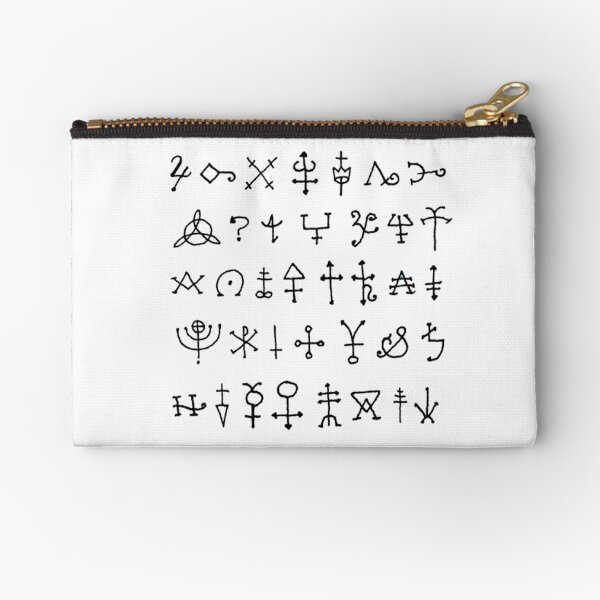 Alchemy Symbols - Ancient Zipper Pouch