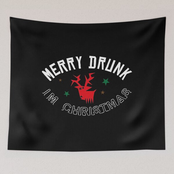 Item preview, Merry Drunk Christmas Funny Saying Gift designed and sold by teeseeds.