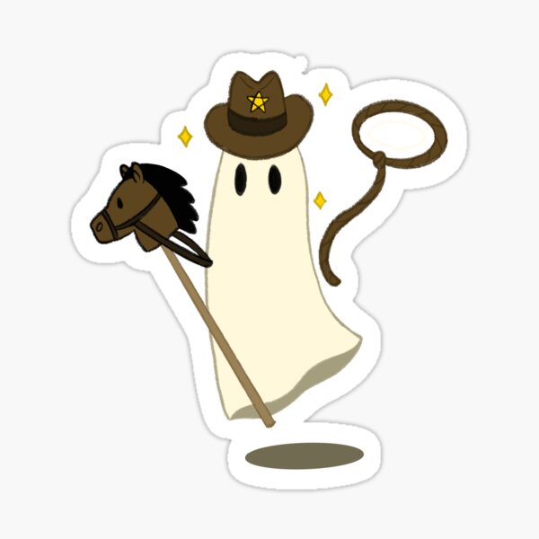 &ldquo;Cowboy Ghost&rdquo; Sticker by LucaBug | Redbubble