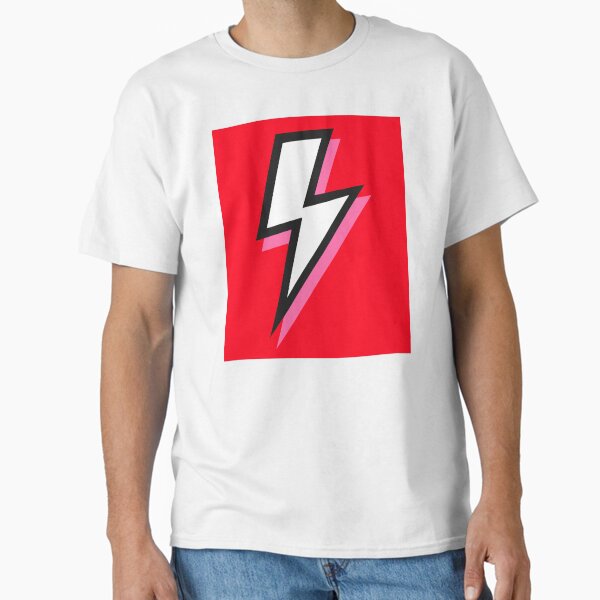 Item preview, White, Black and Pink Lightning with Red Background  designed and sold by OneThreeSix.