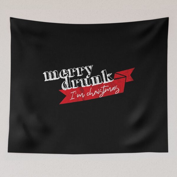 Item preview, Merry Drunk Christmas Funny Saying Gift designed and sold by teeseeds.