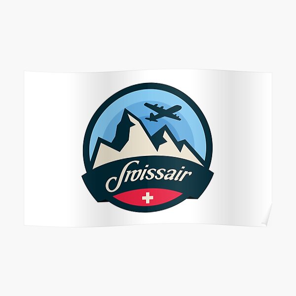 Swissair Vintage Badge Poster