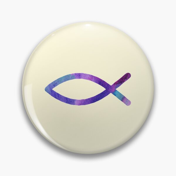 Item preview, Jesus Fish God Christian Purple Watercolor designed and sold by sharedipmemes.