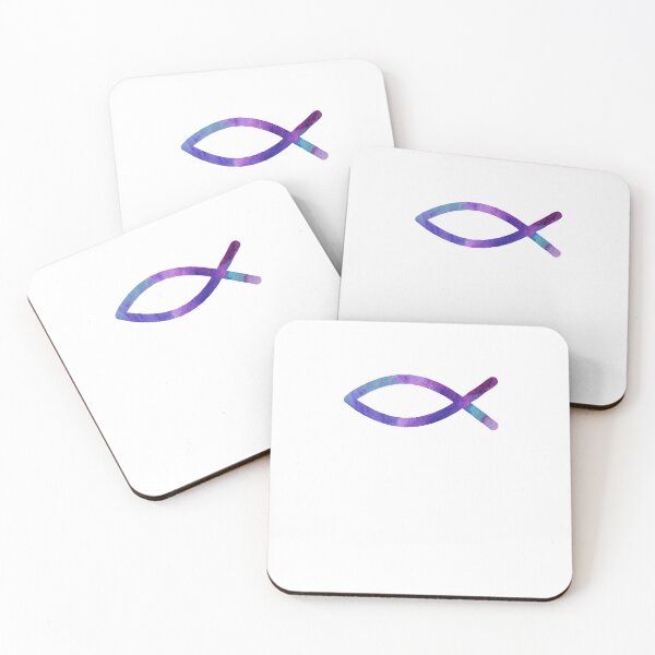 Item preview, Jesus Fish God Christian Purple Watercolor designed and sold by sharedipmemes.