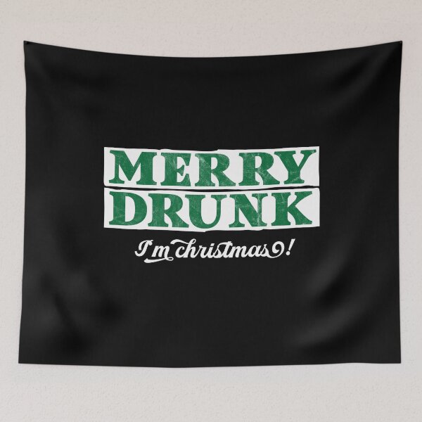 Item preview, Merry Drunk Christmas Funny Saying Gift designed and sold by teeseeds.