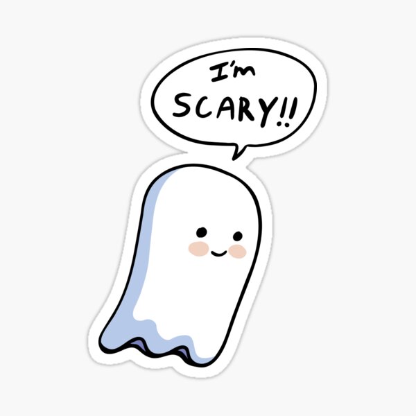 I'm Scary Ghost Kawaii Sticker