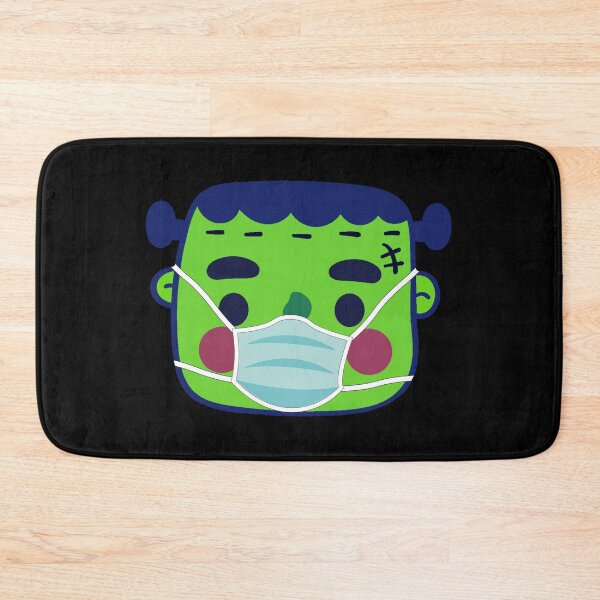 Item preview, Cute Frankenstein Wearing Face Mask Halloween designed and sold by denisetees.