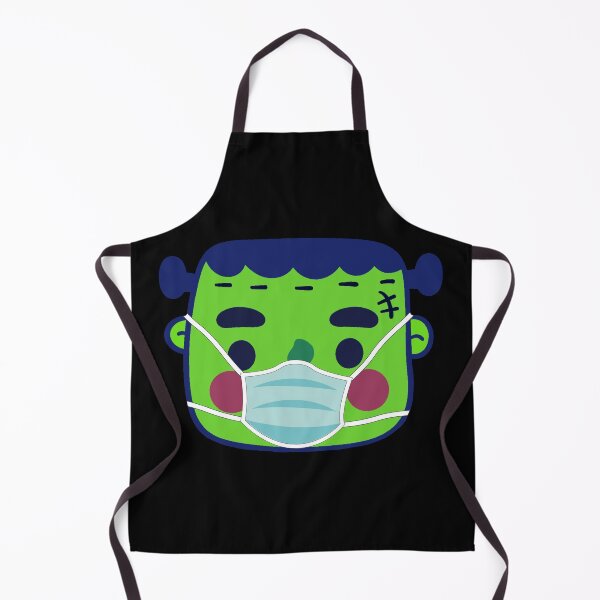 Item preview, Cute Frankenstein Wearing Face Mask Halloween designed and sold by denisetees.