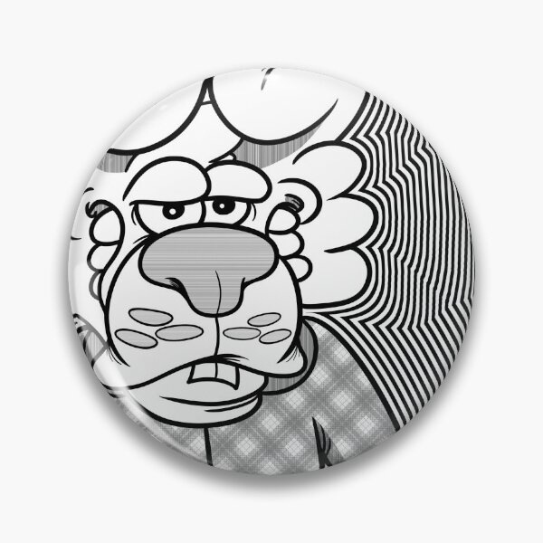 Edgy Ed B/W Pin