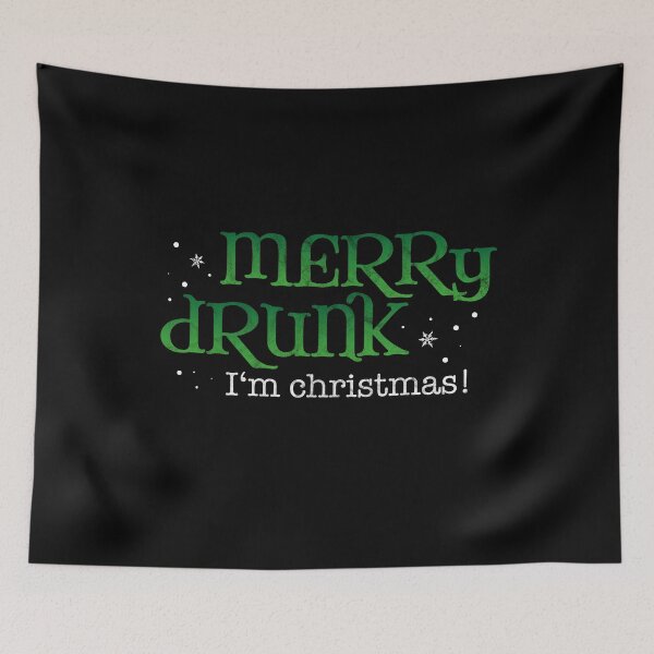 Item preview, Merry Drunk Christmas Funny Saying Gift designed and sold by teeseeds.