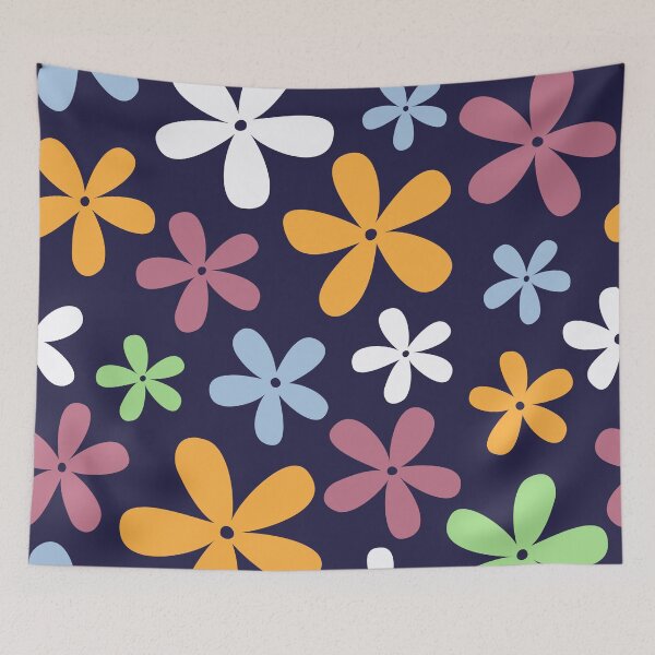 Item preview, Floral daisy colorful pattern designed and sold by drosostalitsa.