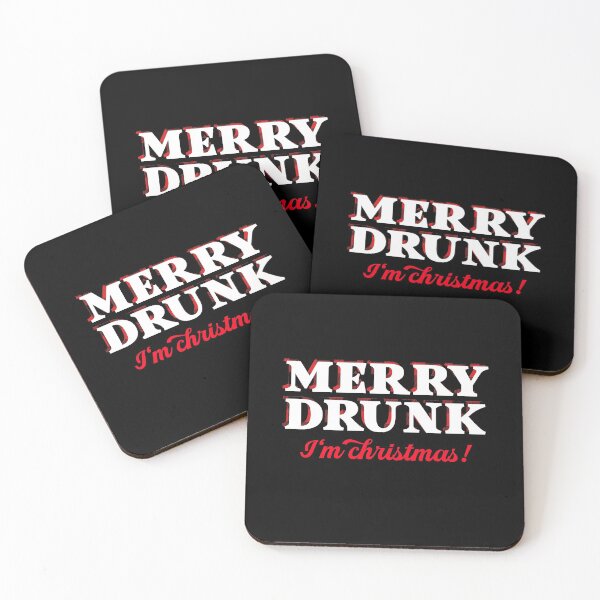Item preview, Merry Drunk Christmas Funny Saying Gift designed and sold by teeseeds.