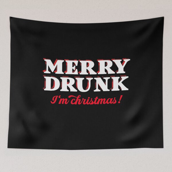 Item preview, Merry Drunk Christmas Funny Saying Gift designed and sold by teeseeds.