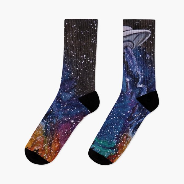 Item preview, UFO in galaxy sky designed and sold by Blissful Brushes.