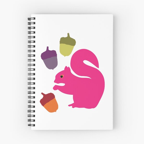 Item preview, Big Pink Squirrel and Acorns designed and sold by tinyflyinggoats.