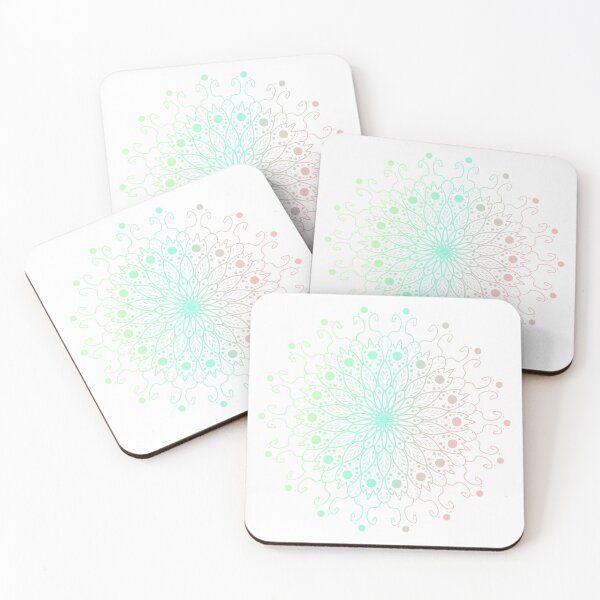 Aperçu de l'œuvre Un mandala coloré sur blanc créée et vendue par tusklik.