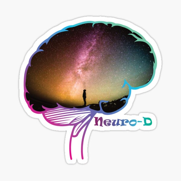 Brainbow small Neuro-D Stargazer Sticker