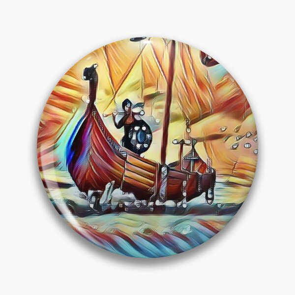 Item preview, viking warrior in a boat designed and sold by PaganGodsOnline.