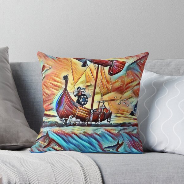 Item preview, viking warrior in a boat designed and sold by PaganGodsOnline.